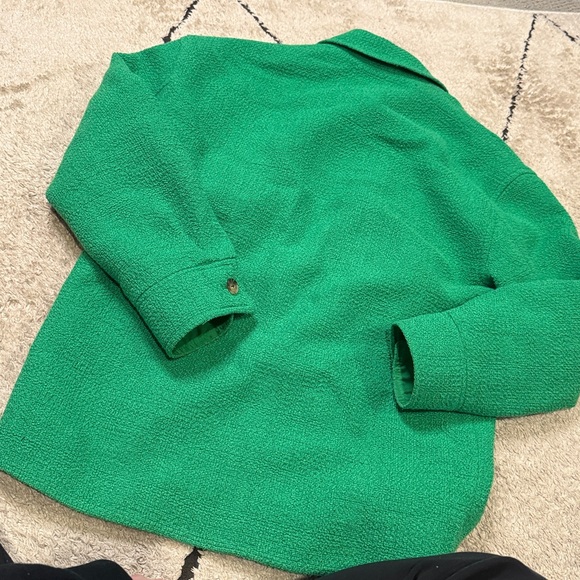 Babaton joan shirt Emerald Textured Jacket s - Picture 6 of 7